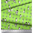 thumbnail image 2 of Soimoi Poly Georgette Fabric Dot & Penguin Ocean Print Fabric by Yard 52 Inch Wide, 2 of 3