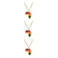 thumbnail image 2 of Maytalsory Collier Léger et Confortable avec Pendentif Africa Map Ghana 3Set, 2 of 6
