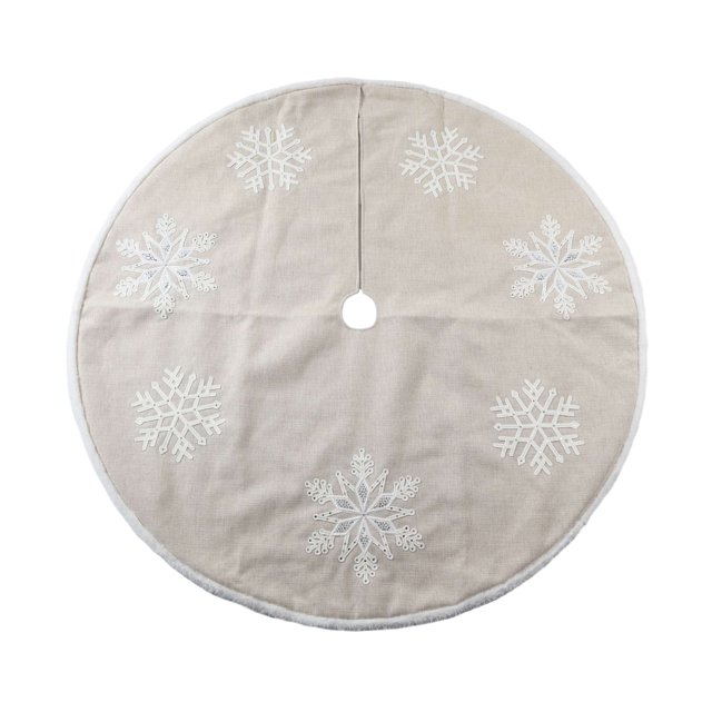 Jupe d'arbre de flocon de neige, 48 pouces, couleur naturelle