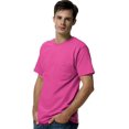 thumbnail image 1 of Hanes TAGLESS Men`s Pocket T-Shirt, 3X, Wow Pink, 1 of 1