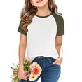 thumbnail image 2 of Plebaso T-Shirts d'Été pour Garçons et Filles à Manches Courtes, T-Shirts à Blocs de Couleur, Hauts pour Enfants, Chandails Décontractés à Col Rond, 2 of 7