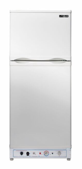 Unique 6 Cu/Ft White Propane Refrigerator With CO Alarming Device With Safety Shutoff Serial #