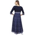 thumbnail image 2 of Bimba Kurta Trapèze pour Femme, Kurti Bleue de Designer, Blouse-Robe Longue Évasée Ethnique - 12, 2 of 5