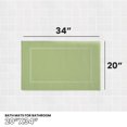 thumbnail image 4 of Canadian Linen Yukon Bath Mats, 2 Pack, 20"x34", Washable Lightweight Quick Dry Soft Absorbent Cotton Bath Floor Mats Picture Frame Design, Sage Green, 4 of 9