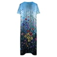 thumbnail image 3 of Cameland Robe d'Été pour Femme Décontractée à Col en V avec Boutons, Manches Courtes, Imprimée, Coupe Évasée, avec Poche, 3 of 3