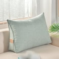 thumbnail image 1 of Noehoiugi Triangular Headboard Pillow For Twin Beds (19.69X23.6X7.8In) - Dorm Bolster Cushion With Removable Cover For Back Support, 1 of 5