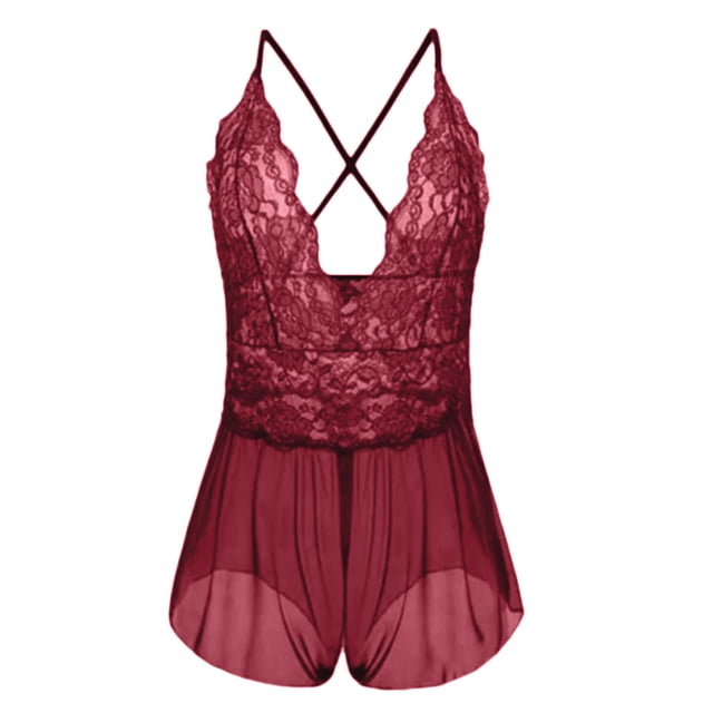 Liquidation 2025 sous-Vêtements Féminins Mode une Pièce sous-Vêtements Jeu de Rôle sous-Vêtements Liquidation Costumes pour Femmes Carreaux Rouges Lingerie en Dentelle