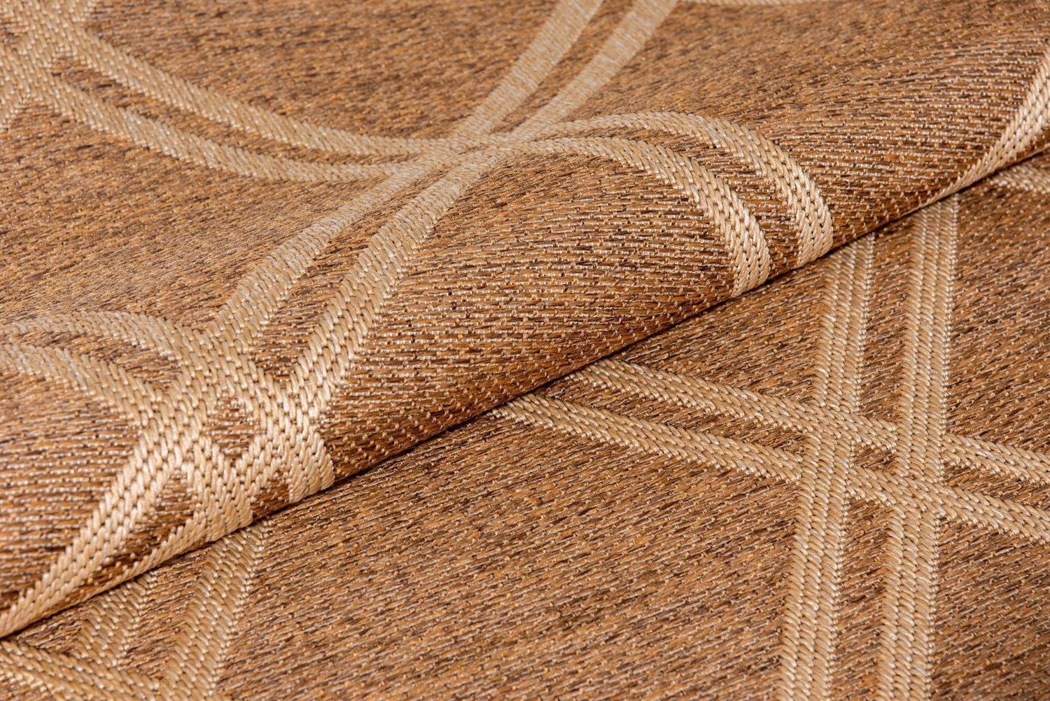 Tapis tissé beige et havane Smithleighs