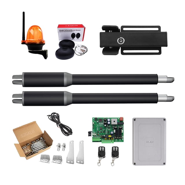 Gate Openers Linear Actuator DC Worm Gear Automatic Swing Gate Opener For Driveway (Photocells, Lamp,Push Button,GSM Operator Optional) ,Ultra-Quiet Operation
