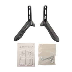Bunblic 2 Table de pièces TV Base d'appui TV Jambes anti-dérapantes remplacement robuste moderne TV Pedestal Feet Television Feet pour Office Home