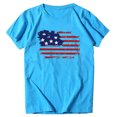 thumbnail image 4 of SMihono Hauts pour Femmes Été Décontracté Chic Femmes Décontracté Été Imprimé Manches Courtes Col Rond T-Shirt Ample Blouse Hauts T-Shirt Oversize pour Femmes 2023, 4 of 4