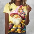 thumbnail image 4 of Hauts Décontractés Imprimés pour Femmes, T-Shirts à Manches Courtes avec Motif d'Abeille, Chemisiers à Col Rond pour Usage Quotidien, Jolis Hauts de Sortie Grande Taille Disponible, 4 of 5