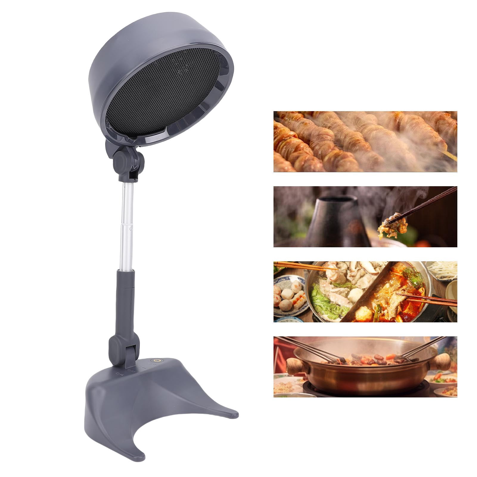 Portable Range Hood, 3 Gears Adjustable Foldable High Pressure Motor Desktop Exhaust Fan  for Kitchen