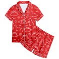 thumbnail image 3 of FhsagQ Outfits for Girls Kid Diy Hand Painted Homewear Set Color Pajama Sets for and Girl Can Play with and Wea Toddler Girl Spring Outfits Spring Red 4-5 Years, 3 of 5