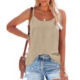 thumbnail image 2 of Yuyuzo Camisoles Débardeurs pour Femmes Sans Manches Hauts de Sortie Encolure Carrée Camis Décontractés Amples T-Shirts Tees, 2 of 7