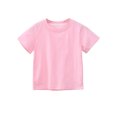 thumbnail image 2 of Cheerleading Performance Dress for Girls, 2-Piece Short Sleeve T-shirt and Elastic Waist Skirt Set, Solid Color, Stretch Polyester Spandex Blend, Round Neck, Casual Style, For Ages, 2 of 4