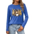 thumbnail image 1 of Chemises à Manches Longues pour Femmes Coton Graphique Hauts à Manches Longues pour Femmes Chic Décontracté Printemps 2026 T-Shirt de Noël pour Femme T-Shirt à Imprimé Lettres de Noël T-Shirt Graphique Arbre de Noël Col Rond Haut à Manches Longues P, 1 of 6