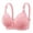 Pink, variant on LOVZFMLL Bras for Women Women's Non Steel Ring Style Printed Gathered Middle Button Breathable Underwear Daily Bra Red 2XL