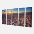 thumbnail image 2 of Trodden Sandy Beach at Sunset - Seashore Canvas Art Print, 2 of 3