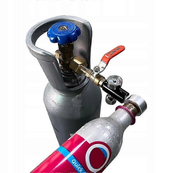 Station de Remplissage de Co2 pour Cylindres Duo Sodastream avec Connecteur Rapide et Valve
