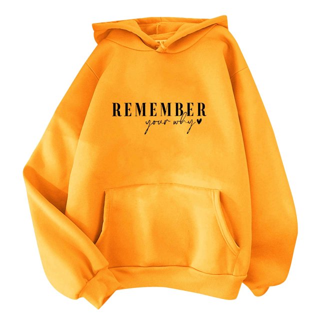 KIHOUT Spring Winter Womens Tops Fashion Classic Solid Color Long Sleeve Hooded Pocket Tops Sweatshirts