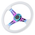 thumbnail image 1 of Fugacal 14in 6‑Hole Racing Steering Wheel Colorful Spoke ABS Drifting Wheel Universal, 1 of 8