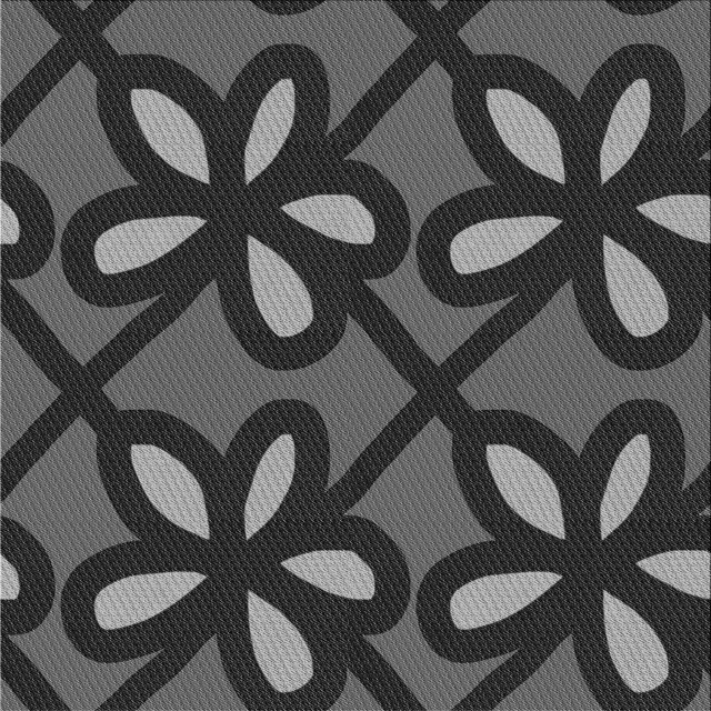 Ahgly Tapis d'Intérieur Lavable en Machine Carré Noir Charbon, 6 Pieds Carré