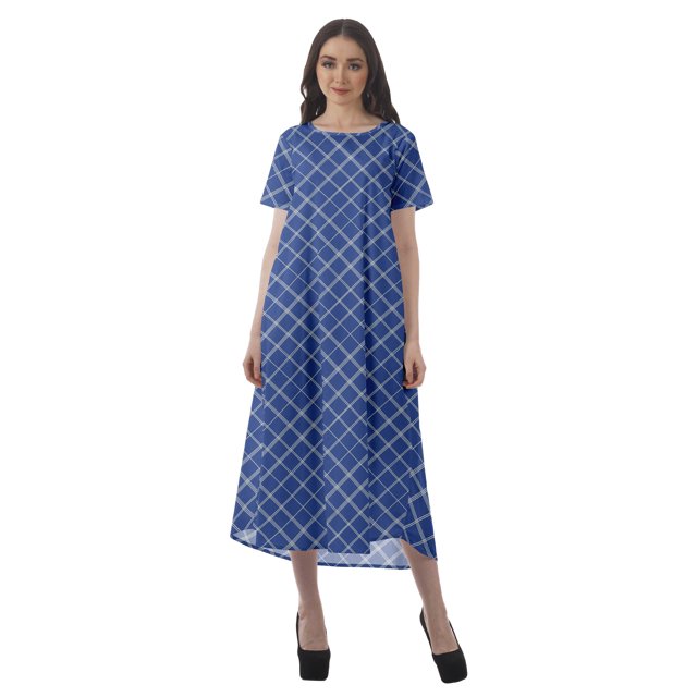 Moomaya Robes d'Été pour Femmes Imprimées Grande Taille en Coton Flex Robes pour Dames