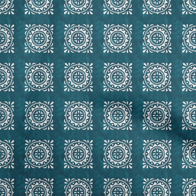 oneOone Viscose Chiffon Teal Green Fabric Block Craft Projects Decor Fabric Printed By The Yard 42 Inch Wide
