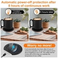 thumbnail image 3 of WIFKLSIIPG Smart Mug Warmer Set with Mug and Lid Auto Shut Off Heated Mug Smart Ceramic Mug Warmer Portable Coffee Cup Heating Plate for Office Travel Kitchen(Black), 3 of 8