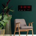 thumbnail image 4 of Grand Affichage LED Horloge Numérique avec Date Température Intérieure Calendrier Semaine Mur, 4 of 7
