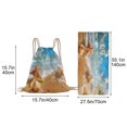 thumbnail image 3 of Two-In-One Microfiber Beach Towel Drawstring Bag | Super Absorbent Quick-Dry Bath Towel Backpack | Large 70X140Cm Lightweight Pool Party Towel for Adults Kids Teens | Travel Picnic Blanket, 3 of 7