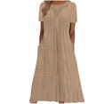thumbnail image 2 of DPTALR Robe d'Été pour Femme, Confortable, Aguichant, Unie, avec Poches, Sans Manches, à Col en V, 2 of 6