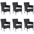 thumbnail image 2 of vidaXL 7 Piece Garden Dining Set with Cushions Black, 2 of 5