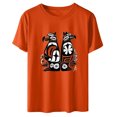 thumbnail image 5 of Dadaria T-Shirt pour Femmes Chemise Orange Manches Courtes Col Rond Été Chandail Blouses S, 5 of 5