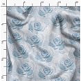 thumbnail image 2 of Soimoi Blue Poly Georgette Fabric Rose Floral Print Sewing Fabric BTY 42 Inch Wide, 2 of 6