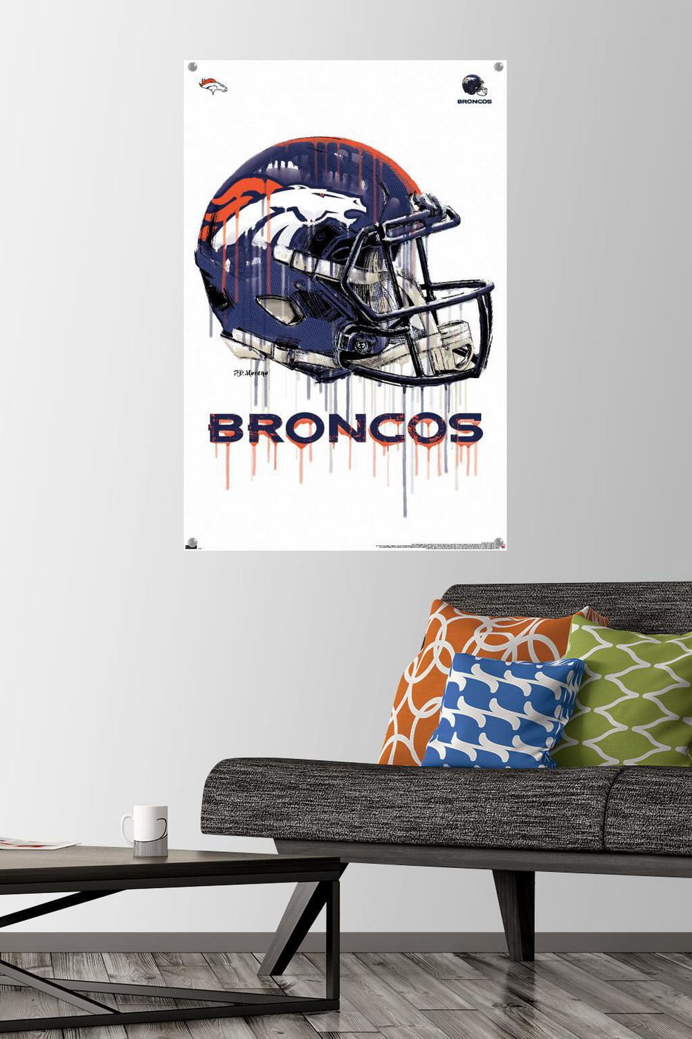 NFL Denver Broncos - Drip Helmet 20 Wall Poster