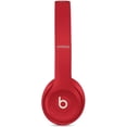 thumbnail image 3 of Restored Beats Solo3 Wireless On-Ear Headphones - W1 Chip, Class 1 Bluetooth, 40 Hours of Listening Time, Built-In Microphone and Controls - (Club Red), 3 of 7