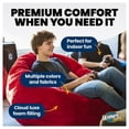thumbnail image 4 of Ultimate Sack 5000 5-Foot Bean Bag Chair Oversized Foam Lounger, Red Fur Cover, 4 of 6