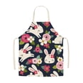 thumbnail image 2 of Vaidha Easter Home Printing Linen Imitation Apron Kitchen Fouling Multi Functional Apron, 2 of 3