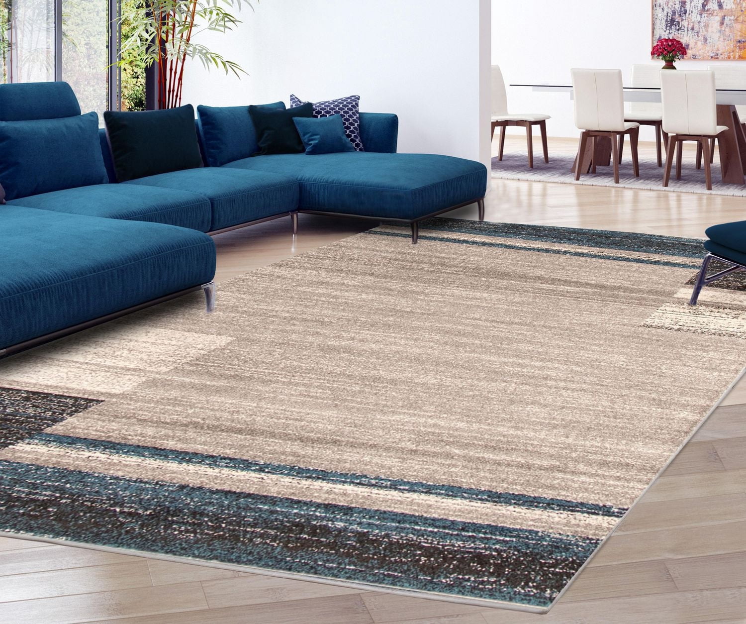 ECARPET Area Rug for Living Room, Bedroom, Soft & Plush Ayla Collection