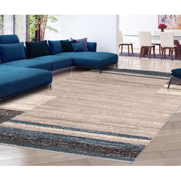 Tapis d'Interieur ECARPET pour Salon, Chambre à Coucher, Doux et Pelucheux Collection Ayla