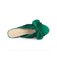 thumbnail image 4 of BLISSFUL STEP Sandales à Talon Épais à Enfiler pour Femmes avec Nœud Vert 8, 4 of 7