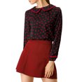 thumbnail image 2 of INSPIRE CHIC Blouse Douce à Manches Longues pour Femmes, Mignonne, à Volants, Col Peter Pan, 2 of 7