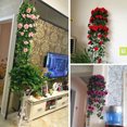 thumbnail image 4 of stanreset 1/2/3/5 Artificial Flower Plant Fake Vine Roses Simulation Rose Self-Assembly Party Balcony Garden Restaurant Living Room Garland Rose Red 1 Pc, 4 of 6
