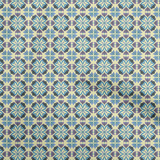 oneOone Polyester Spandex Light Yellow Fabric Asian Suzani Sewing Craft Projects Fabric Prints By Yard 56 Inch Wide