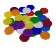 thumbnail image 2 of 100PCS/Set Plastic 19mm Chips Multi chips Bingo markers Color Markers Fun Family Club Children Game Supplies Counting Math Toys, 2 of 9