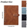 thumbnail image 3 of Leather A5 Notebook 6 Ring A5 PU Leather Refillable Notebook With Paper Navy, 3 of 9