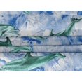 thumbnail image 5 of oneOone Velvet Medium Blue Fabric Whale Craft Projects Decor Fabric Printed By The Yard 58 Inch Wide, 5 of 5