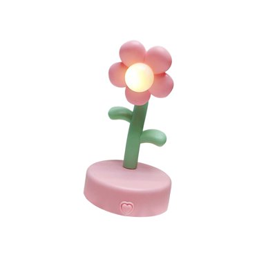 TISHITA Lampe de Table Fleur Créative Veilleuse Portable Lampe de Bureau Décorative pour Chambre Rose